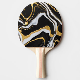 Zwarte en gouden marmer tafeltennisbatje