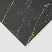 Zwarte en gouden marmer tissuepapier (Detail)