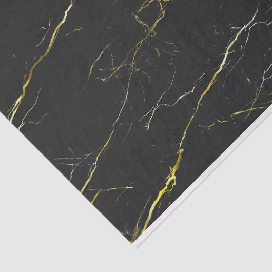 Zwarte en gouden marmer tissuepapier (Detail)