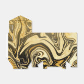 Zwarte en gouden marmeren bedankje bedankdoosjes (Uitgevouwen)