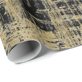 Zwarte en gouden moderne kunst cadeaupapier (Rol Hoek)