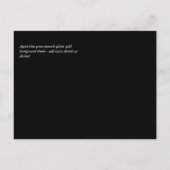 Zwarte en gouden moderne trouwdag briefkaart (Achterkant)