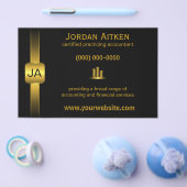 Zwarte en gouden munten 5,5 x 8,5-inch accountants flyer (Enkel)