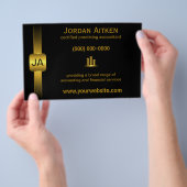 Zwarte en gouden munten 5,5 x 8,5-inch accountants flyer (Hand)