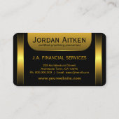 Zwarte en Gouden Munten Horizontale CPA Accountant Visitekaartje (Achterkant)