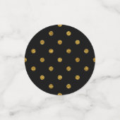 Zwarte en gouden oliepruikwpunten van Birthday Par Confetti (Kleine voorkant)