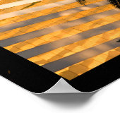 Zwarte en gouden palmboom Tropische afdrukbare kun Poster (Hoek)