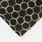 Zwarte en gouden Pas getrouwd Keepsake Christmas Fleece Deken (Hoek)