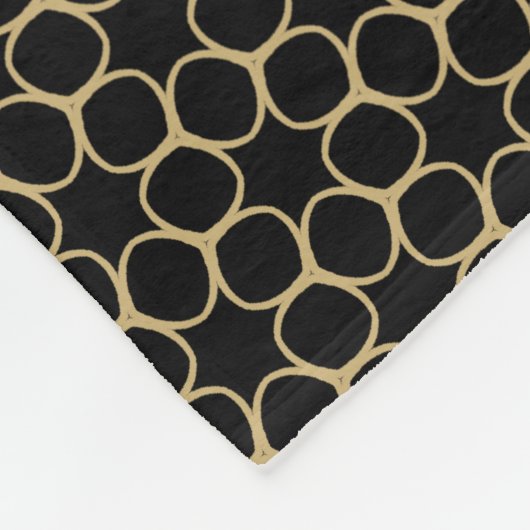 Zwarte en gouden Pas getrouwd Keepsake Christmas Fleece Deken (Hoek)