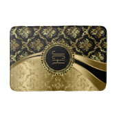 Zwarte en gouden platte maskers badmat (Voorkant)