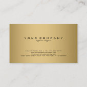 Zwarte en gouden platte maskers visitekaartje (Achterkant)