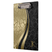 Zwarte en gouden platte, platte vlasmaskers klembord (Links)