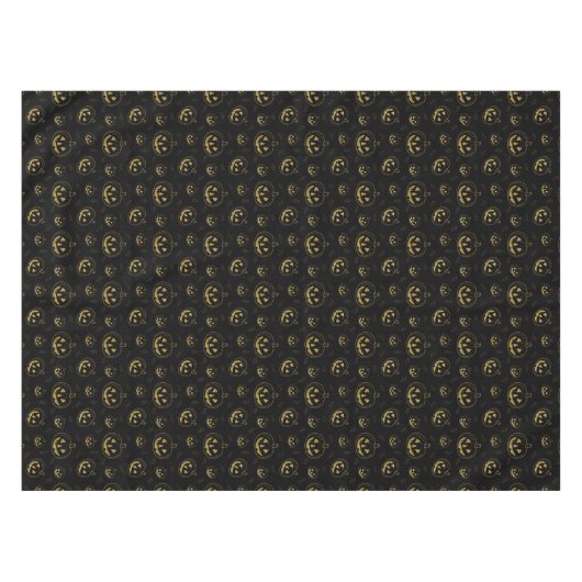 Zwarte en gouden pompoen, Halloween Table Cloth Tafelkleed (Voorkant (Horizontaal))