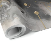 Zwarte en gouden roos cadeaupapier (Rol Hoek)