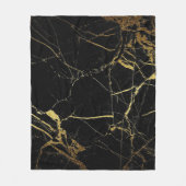 Zwarte en gouden rugzak fleece deken (Voorkant)