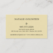 Zwarte en gouden schaar kapper visitekaartje (Achterkant)