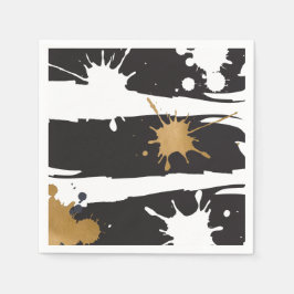 Zwarte en gouden servetten