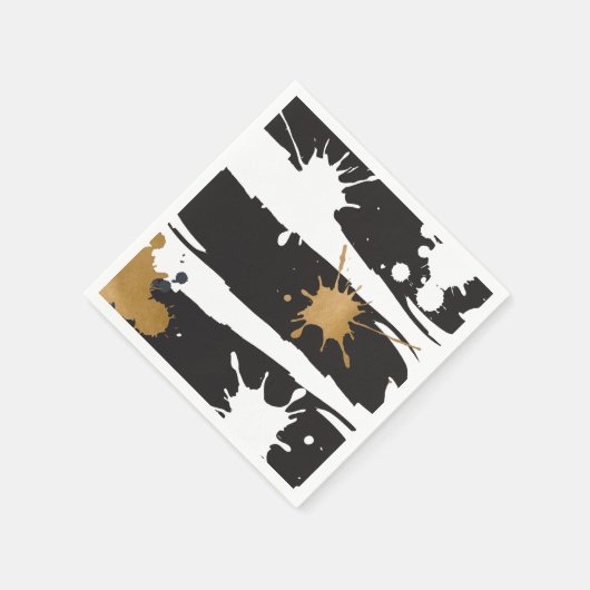 Zwarte en gouden servetten (Hoek)