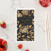 Zwarte en gouden  sinaasappelwijn servet (Insitu)