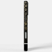 Zwarte en gouden slangenpatronen Case-Mate iPhone case (Achterkant / Rechts)