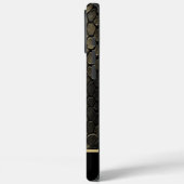 Zwarte en gouden slangenpatronen Case-Mate iPhone case (Achterkant / Links)