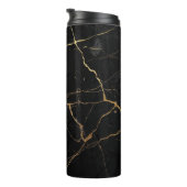 Zwarte en gouden smelttextuur thermische droogtrom thermosbeker (Geroteerd rechts)
