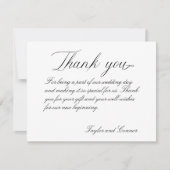 Zwarte en gouden spetterhuwelijk bedankkaart (Voorkant)