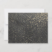 Zwarte en gouden spetterhuwelijk bedankkaart (Achterkant)