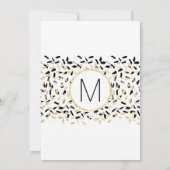 Zwarte en gouden spetters afstudeerceremonie uitno kaart (Achterkant)