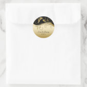 Zwarte en gouden sticker voor 'Save The Date' in v (Tas)