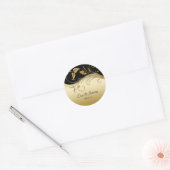 Zwarte en gouden sticker voor 'Save The Date' in v (Envelop)