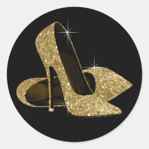 Zwarte en gouden stickers voor hoge hakken