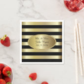 Zwarte en gouden strepen | Elke gelegenheid Servetten (Insitu)