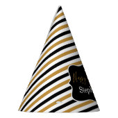 Zwarte en gouden strepen met een witte feestdag feesthoedjes (Links)