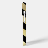 Zwarte en gouden strepen | Monogram Case-Mate iPhone Case (Achterkant / Links)