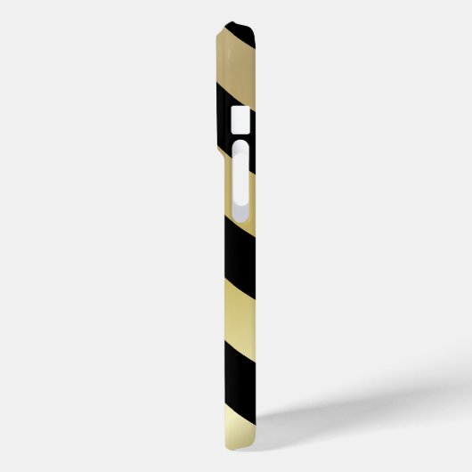 Zwarte en gouden strepen | Monogram Case-Mate iPhone Case (Achterkant / Links)