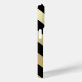 Zwarte en gouden strepen | Monogram Case-Mate iPhone Case (Achterkant / Rechts)