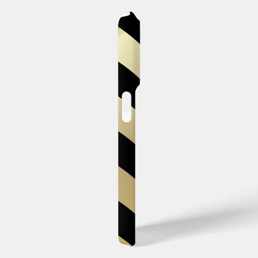 Zwarte en gouden strepen | Monogram Case-Mate iPhone Case (Achterkant / Rechts)