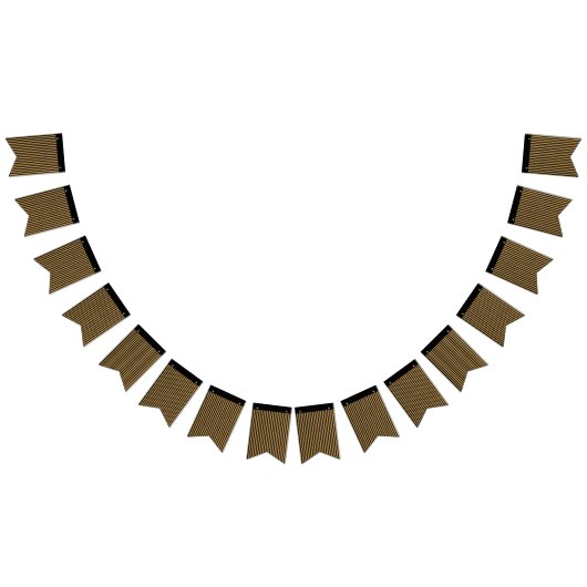 Zwarte en gouden strepen vlaggetjes (Alle)