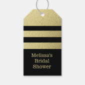 Zwarte en gouden stripper cadeaulabel (Voorkant)