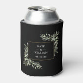 Zwarte en gouden trouw groenblijvende blad koeler (Blikje Voorkant)