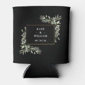 Zwarte en gouden trouw groenblijvende blad koeler (Voorkant)