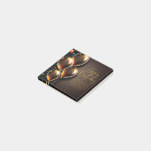 Zwarte en gouden verjaardag post-it® notes (Schuin)