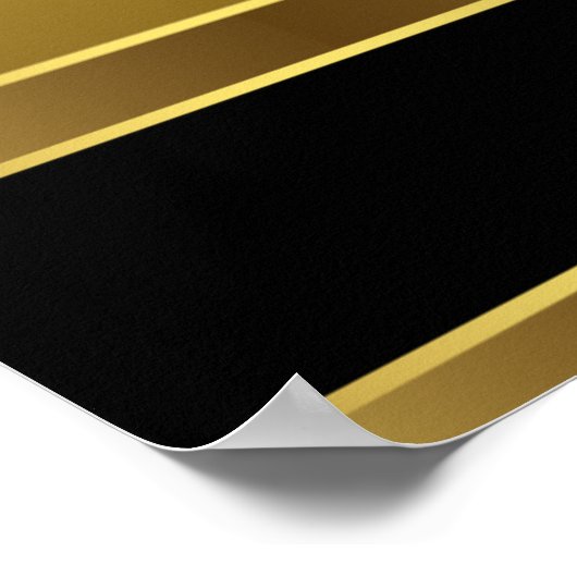 Zwarte en gouden verjaardag poster (Hoek)