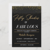 Zwarte en gouden vijftig shadden van de Fabulous B Kaart (Voorkant)