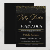 Zwarte en gouden vijftig shadden van de Fabulous B Kaart (Voorkant / Achterkant)