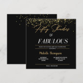 Zwarte en gouden vijftig shadden van de Fabulous B Kaart (Voorkant / Achterkant)