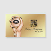 Zwarte en Gouden Visagist QR-code (Voorkant)