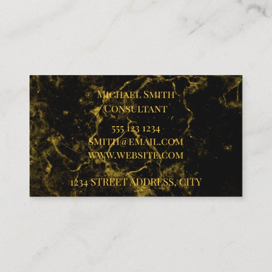 Zwarte en gouden Visitekaartjes (Achterkant)