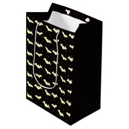 Zwarte en gouden vleermuizen Zwarte Halloween Medium Cadeauzakje